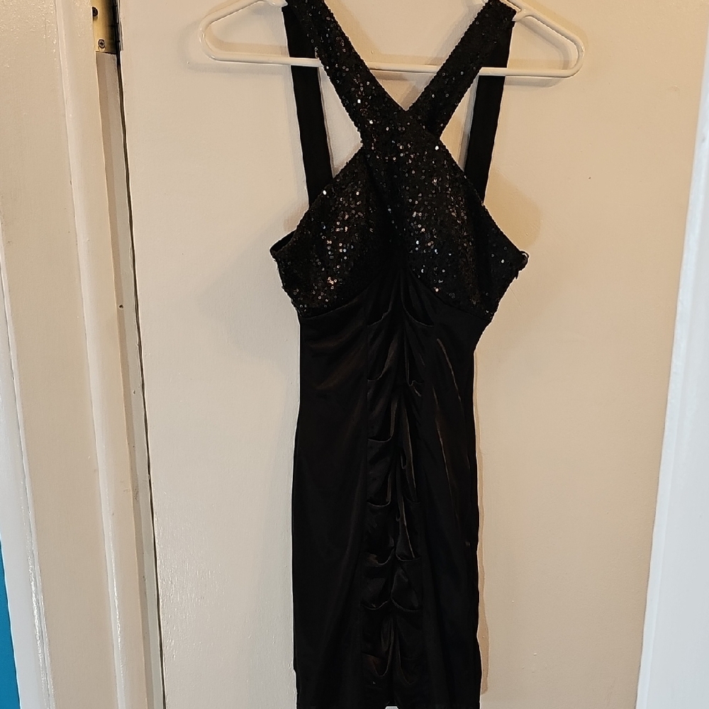Elegant Black Sequin Dress